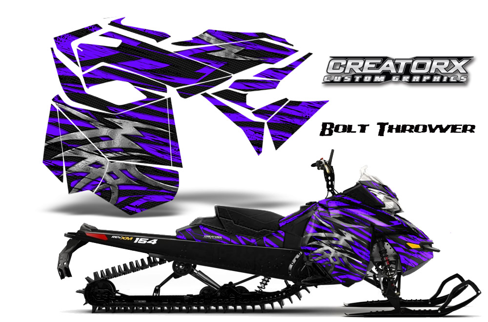 Skidoo Rev XM Graphics Kit Bolt Thrower Purple BB